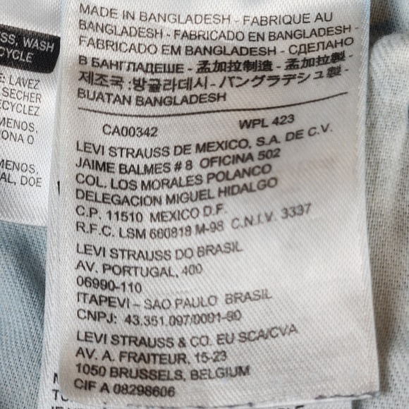 Levi's 514 Straight Fit Jeans Mens‎ Medium Wash Blue Denim W33 L32 - Picture 13 of 15